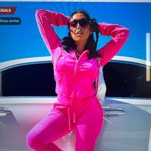 The Original trendsetter Velour Set Bublegum Pink